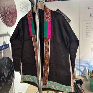 Unique Miao Ethnic Jacket – Authentic Liangbu Fabric, Fits US Size 0-2.